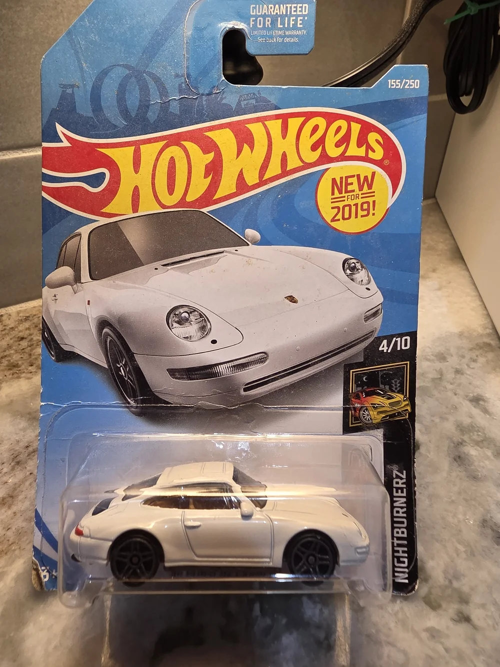 Hot Wheels White Porsche 911 Toy Car - Kids Vehicles